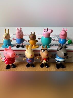 Peppa Pig Figure Lot Family Friends Suzy Sheep Rebecca Rabbit Toys Bundle